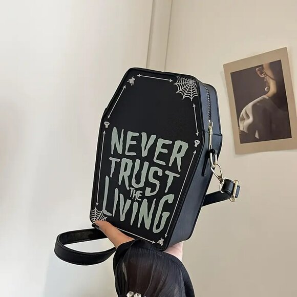 Bettlejuice bag, "Never Trust the Living" NWT - Picture 1 of 5